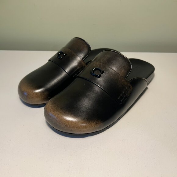 Coach Sculpted C Loved Leather Clogs - Picture 1 of 16